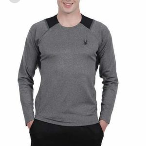 Spyder men's active long sleeve tee proweb microfleece t-shirt  …
